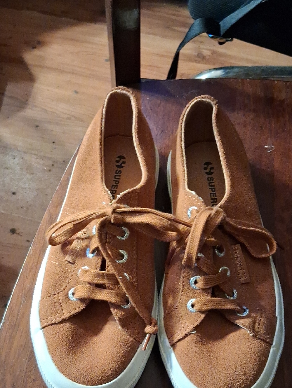 Superga Suede Sneakers in Cognac